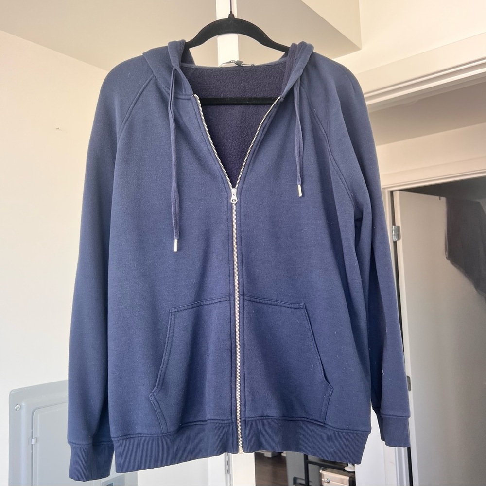 Quince SuperSoft Fleece Zip Up Hoodie- L - Picture 2 of 14